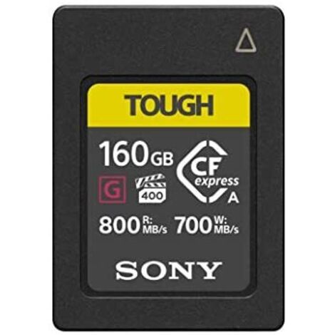 Sony CEAG160T.SYM - Flash Cfexpress Card de Memory (160 GB, Type A, VPG400, High Speed, G-Series, con garanziadevelop Performance video, Readde 800 MB/s e Write 700 MB/s), Nero