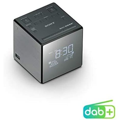 Sony XDR-C1DBP DAB/DAB + con sintonizador de radio con recepción de reloj negro