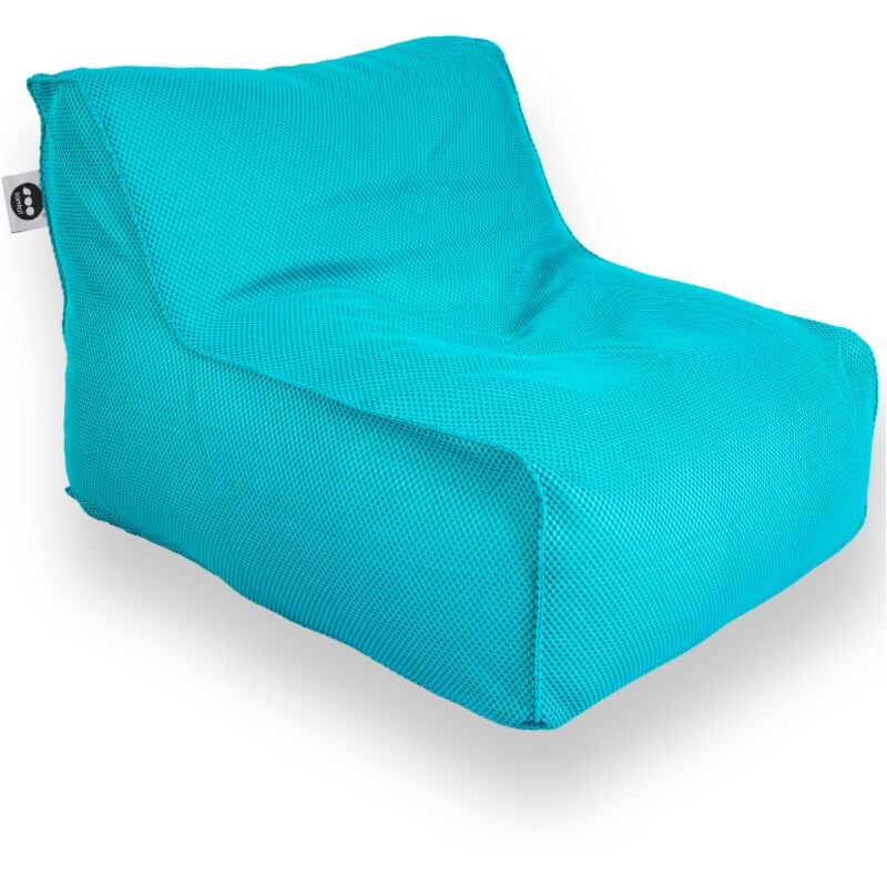 Soo Santaï - Daddy Cool fauteuil xl 100x90x70cm interieur & exterieur flottant, dehoussable et resistant aux uv, Bleu, sans polystyrène