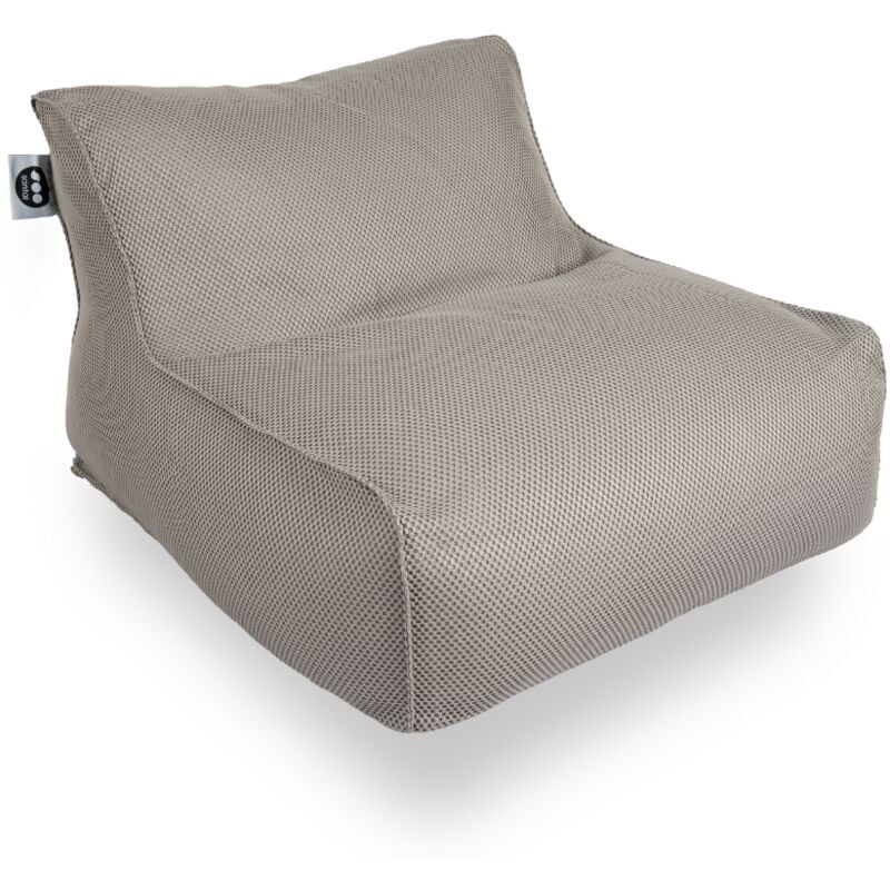 Soo Santaï - Daddy Cool fauteuilxL 100x 90x 70cm interieur & exterieur flottant, dehoussable et resistant aux uv, Gris, sans polystyrène