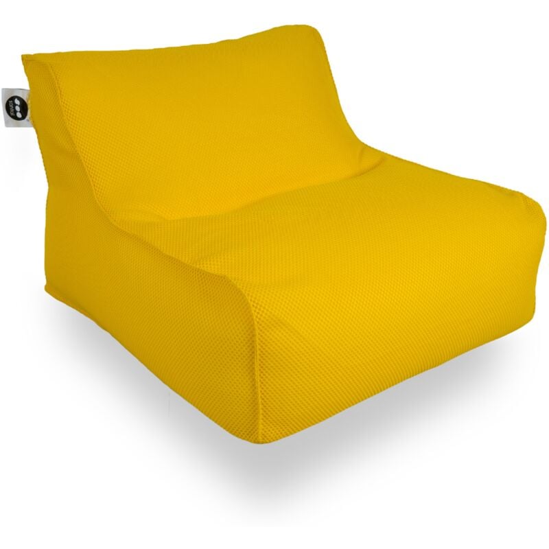 Soo Santaï - Daddy Cool fauteuil xl 100x90x70cm interieur & exterieur flottant, dehoussable et resistant aux uv, Jaune, sans polystyrène