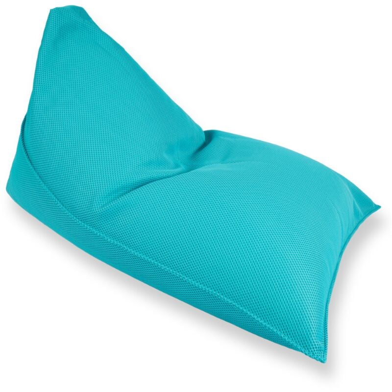 Soo Santaï - Lazy Bro fauteuil poire 140x120x90cm interieur & exterieur flottant, dehoussable et resistant aux uv, Bleu, sans polystyrène