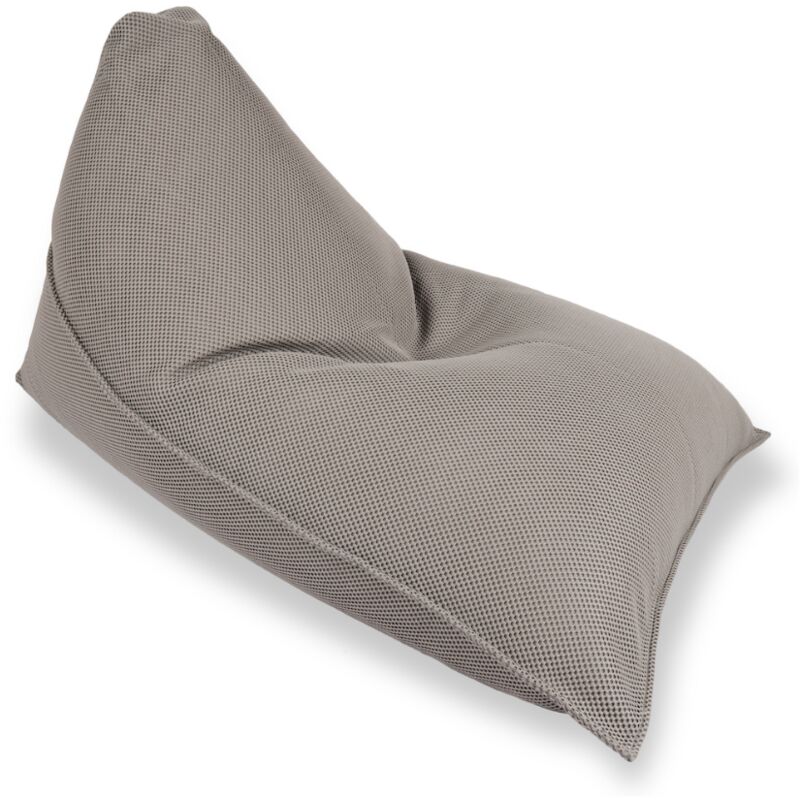 Soo Santaï - Lazy Bro fauteuil poire 140x120x90cm interieur & exterieur flottant, dehoussable et resistant aux uv, Gris, sans polystyrène