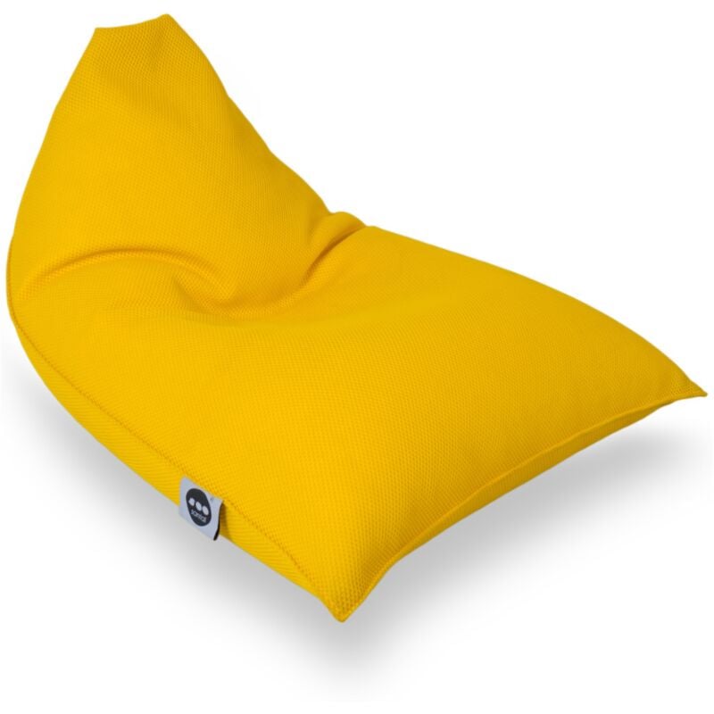 Soo Santaï - Lazy Bro fauteuil poire 140x120x90cm interieur & exterieur flottant, dehoussable et resistant aux uv, Jaune, sans polystyrène