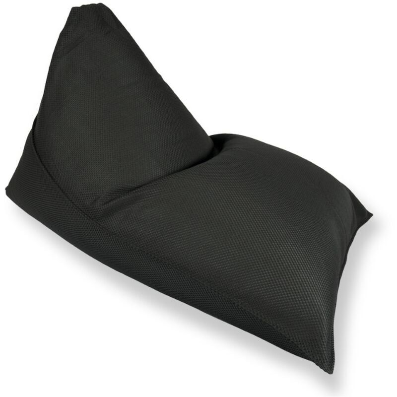 Soo Santaï - Lazy Bro fauteuil poire 140x120x90cm interieur & exterieur flottant, dehoussable et resistant aux uv, Noir, sans polystyrène