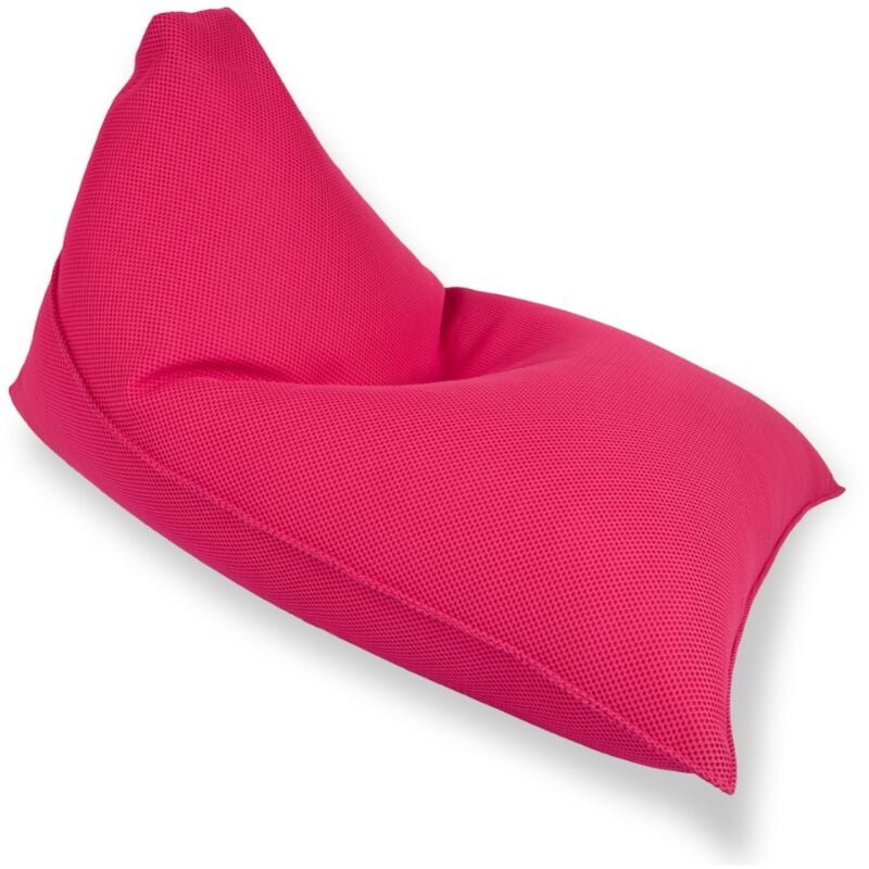 Soo Santaï - Lazy Bro fauteuil poire 140x120x90cm interieur & exterieur flottant, dehoussable et resistant aux uv, Rose, sans polystyrène