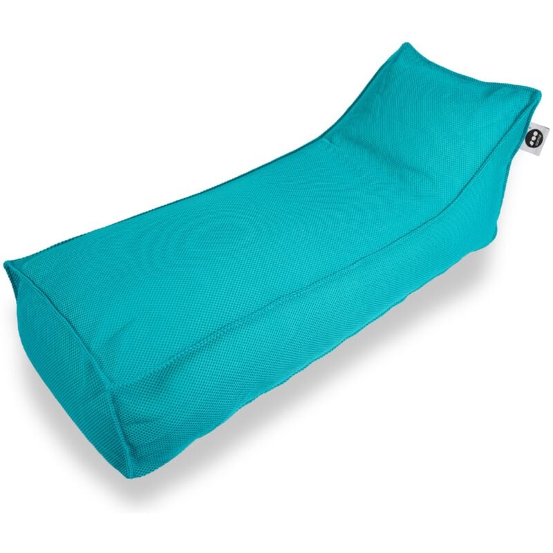 Soo Santaï - Relax Sis chaise longue 160x70x35 interieur & exterieur flottante, dehoussable et resistante aux uv, Bleu, sans polystyrène