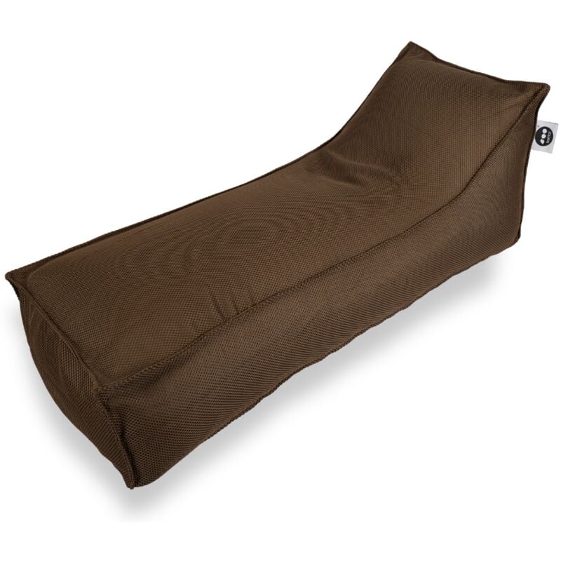 Relax Sis chaise longue 160x70x35 interieur & exterieur flottante, dehoussable et resistante aux uv, Brun, sans polystyrène - Soo Santaï