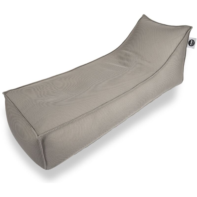 Soo Santaï - Relax Sis chaise longue 160x70x35 interieur & exterieur flottante, dehoussable et resistante aux uv, Gris, sans polystyrène