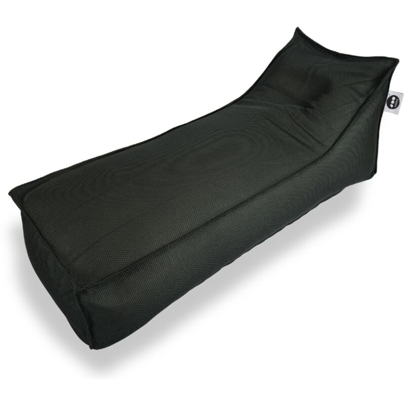 Soo Santaï - Relax Sis chaise longue 160x70x35 interieur & exterieur flottante, dehoussable et resistante aux uv, Noir, sans polystyrène