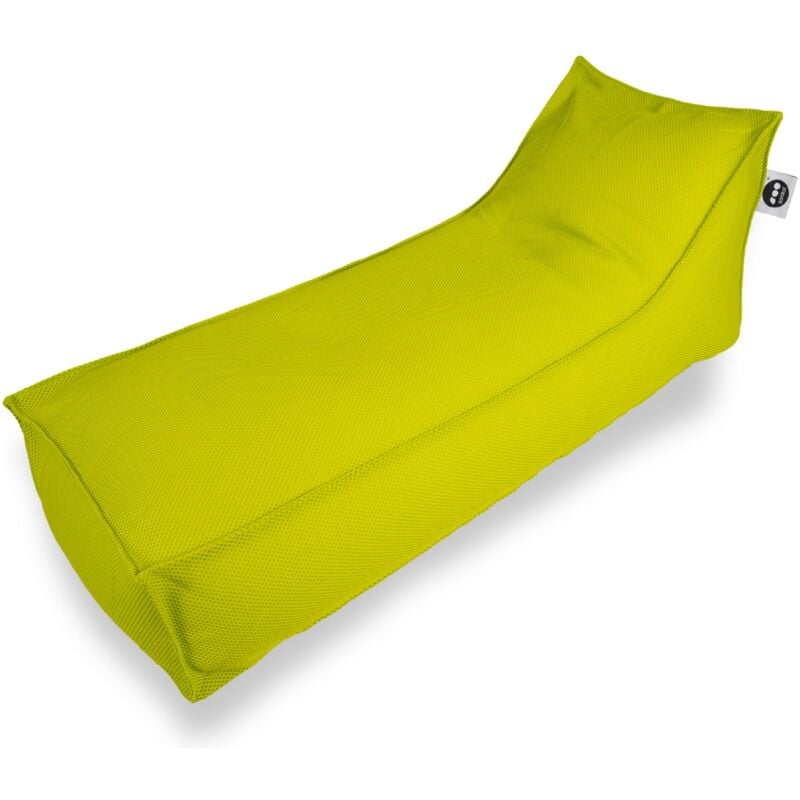 Soo Santaï - Relax Sis chaise longue 160x70x35 interieur & exterieur flottante, dehoussable et resistante aux uv, Vert, sans polystyrène
