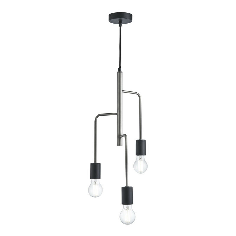 Nielsen - Sopely Industrial Style 3 light Ceiling Pendant in Pewter - pewter