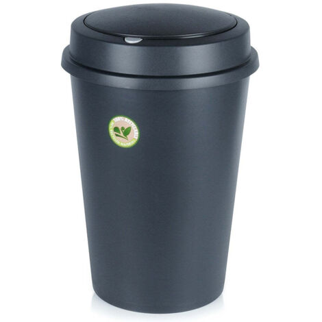 Sophink 47l in durable black plastic with double opening lid