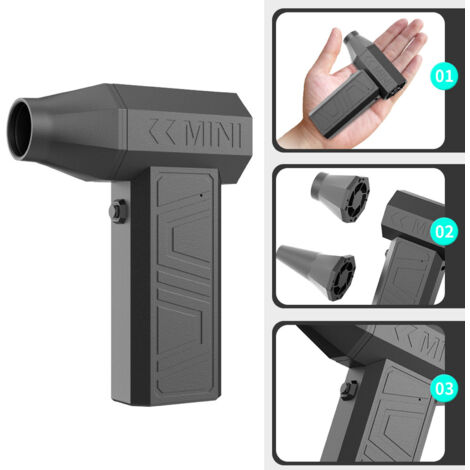 Soplador de aire multifuncional silencioso y recargable con batería de 4000 mAh: para secar, limpiar, drenar e inflar. Portátil, 297 g, fabricado en material ABS, con 4 velocidades y accesorios.