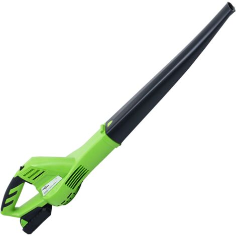 Soplador de hojas inalámbrico con batería 20V 1500 mAh Li-ion vidaXL - Verde