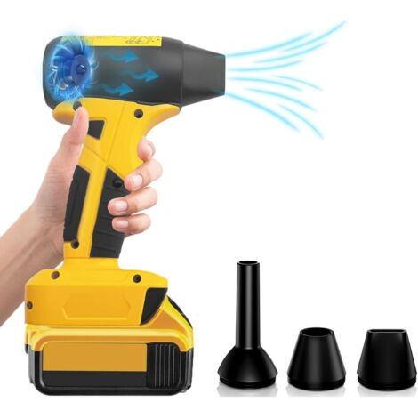 Soplador de hojas inalámbrico de 4 velocidades para batería de iones de litio Dewalt de 20 V, 130 000 RPM, para teclado de ordenador de coche Dewalt (sin batería)