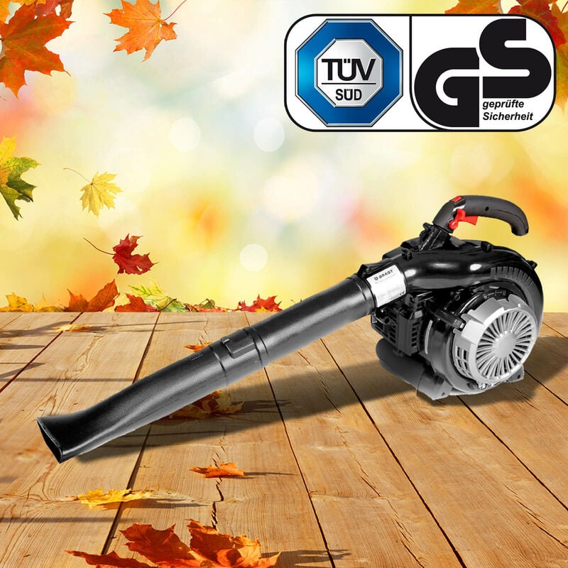 

Brast - Soplador hojas ECO 1000W, cilindrada 30ccm, peso 4,7kg, 73,6 m/s velocidad aire, motor ligero de 2 tiempos, multifunción 2en1