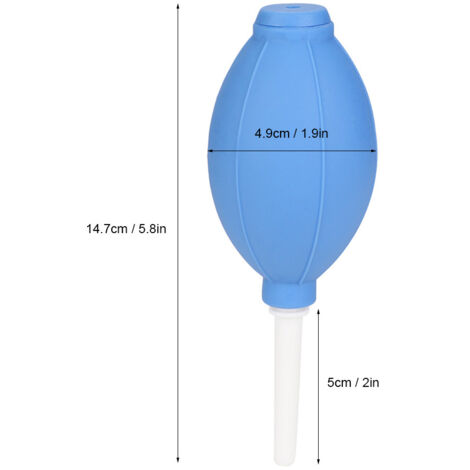 Soplador multifuncional para eliminar el polvo de plantas, cámaras y aparatos electrónicos – TPE flexible y resistente a la temperatura – Azul (14,7 cm)