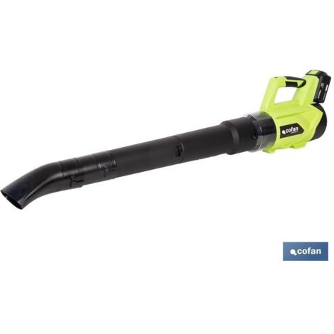 Sopladora eléctrica a batería 20 V, 22.500 rpm, 9,6 m³/min, 2,03 kg, 2 velocidades