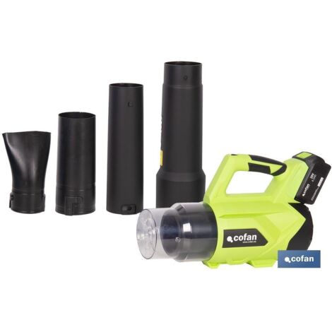 Sopladora eléctrica a batería 20 V, 22.500 rpm, 9,6 m³/min, ligera 2,03 kg