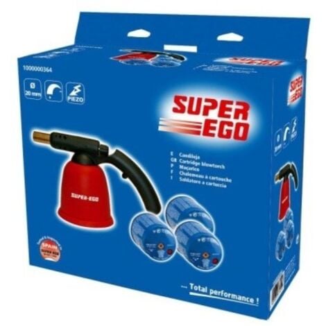 Soplete a gas cartucho piezo candileja 3c super ego