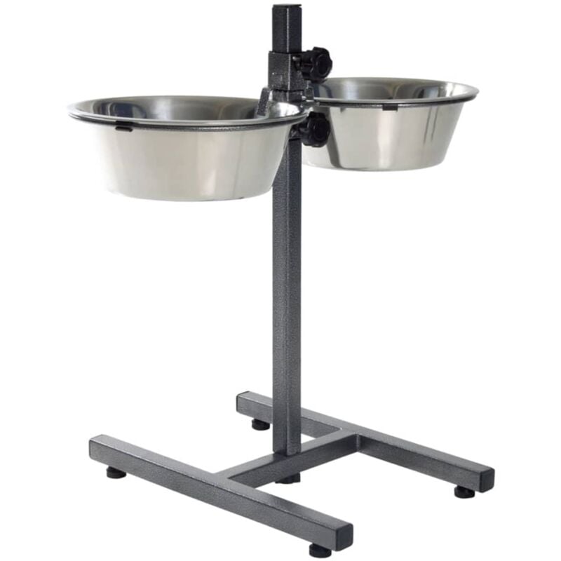 

Soporte ajustable de cuencos para perros 5,6 L 24 cm 24922 - Plateado - Trixie