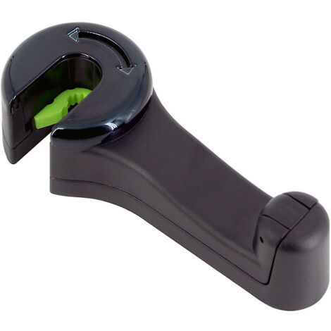 Soporte 2 en 1 para reposacabezas de coche, gancho giratorio de 360° para bolso con soporte para teléfono móvil, organizador para bolso, asiento trasero, negro, 1 unidad