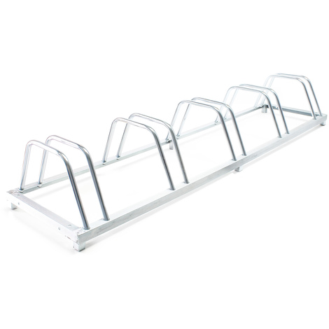 Soporte 5 bicicletas Aparcamiento bicis Aparcabicis 158x39,5x22,5cm Metal galvanizado Exterior Suelo