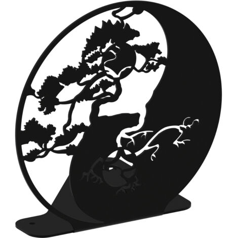 Soporte AD208, YIN-YANG, negro estructurado