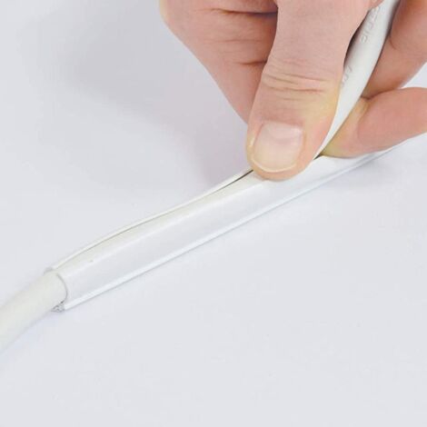Soporte Adhesivo Para Cable Flexible Aislante Autoextinguible 10.5x10mm 3m Blanco Inofix