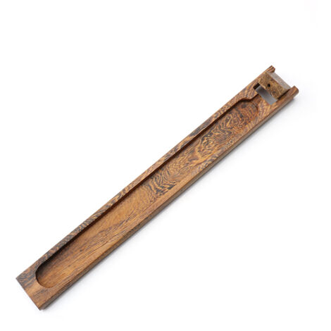 Soporte ajustable de madera para varitas de incienso de estilo zen, fabricado en madera de peral o caoba, dimensiones 23,8 x 2,8 x 1,1 cm, incluye 2 soportes.