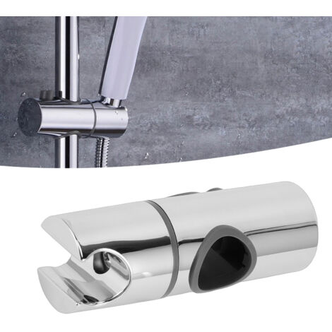 Soporte ajustable para cabezal de ducha para barra de ducha de 25 mm – ABS, galvanizado cromado, con soporte plegable para cabezal de ducha para baños.