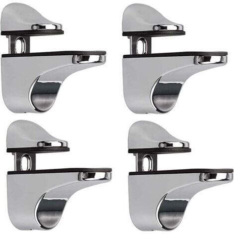 Soporte ajustable para estante de vidrio, 4 piezas, abrazadera de pared para vidrio, de DEBUNS