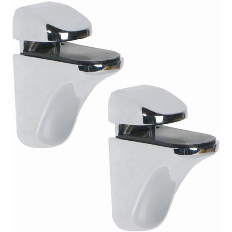 Soporte ajustable para estante de vidrio de 2 piezas, para estantes de madera/vidrio con un grosor de 3 a 21 mm