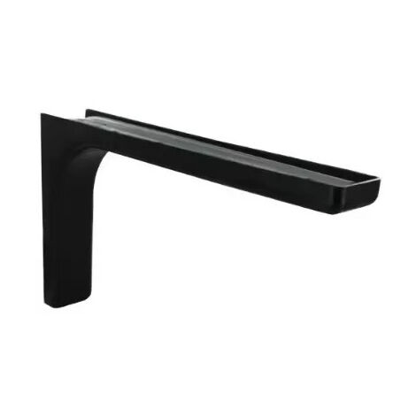 Soporte angular de acero Leonard y plástico negro, 114x180mm.
