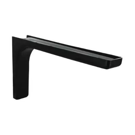 Soporte angular de acero Leonard y plástico negro, 144x240mm.