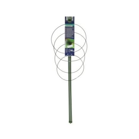 Soporte anular para plantas Greenmill, 90 cm de altura, ideal para plantas altas y trepadoras, estructura metálica resistente, guía segura para el crecimiento.