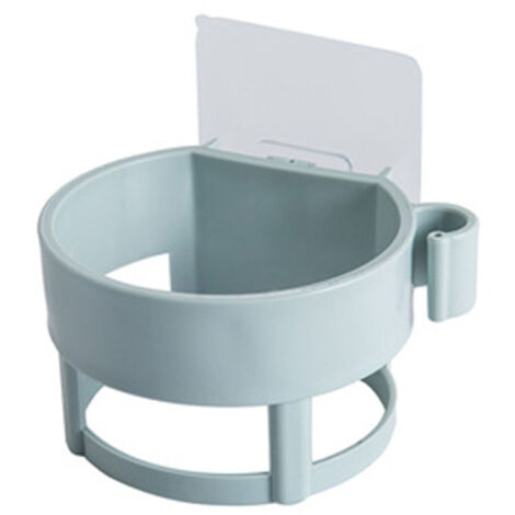 Soporte autoadhesivo de pared para secador de pelo, 1 ranura, ABS, 11 cm de diámetro, universal, ahorra espacio, fácil instalación.