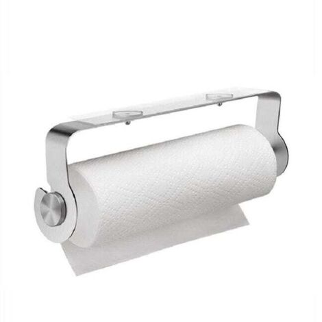 Soporte autoadhesivo de pared para toallas de papel, ideal para el baño o la cocina, para toallas de papel, papel de aluminio, film transparente, etc.