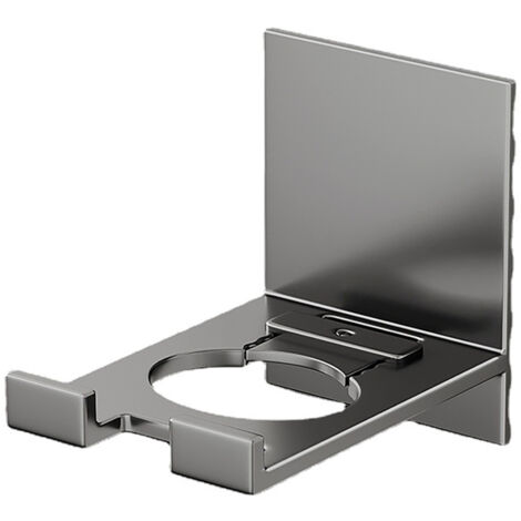 Soporte autoadhesivo para champú para baños – Soporte de pared ajustable de aluminio, no requiere taladrar, color gris, para ducha y cocina.