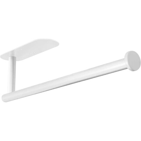 Soporte autoadhesivo para toallas de papel, soporte de pared para toallas de papel, portarrollos de papel de cocina, acero inoxidable, blanco