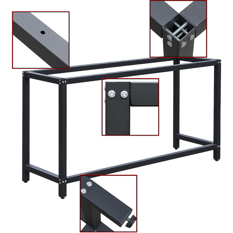 

Soporte banco trabajo A50xL150xH80cm armazón caballete mesa empaquetar taller
