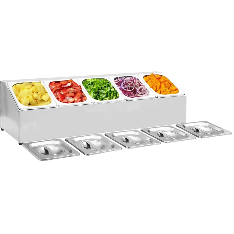 

Soporte bandeja Gastronorm con 5 bandejas 1/6 acero inoxidable