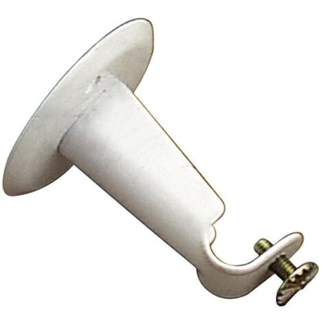 Soporte Barra 12 mm.Ø Blanco Frontal Redondo