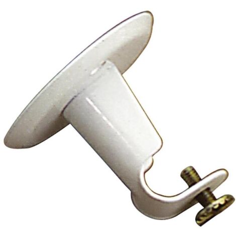 Soporte Barra 12 mm.Ø Blanco Techo Redondo