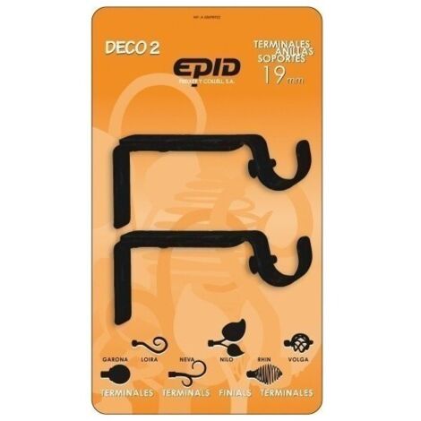 Soporte Barra Cortina 19Mm Exten Metal Ne Deco 2 Epid 2 Pz
