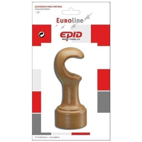 Soporte Barra Cortina 29Mm Frontal Madera Nat Epid