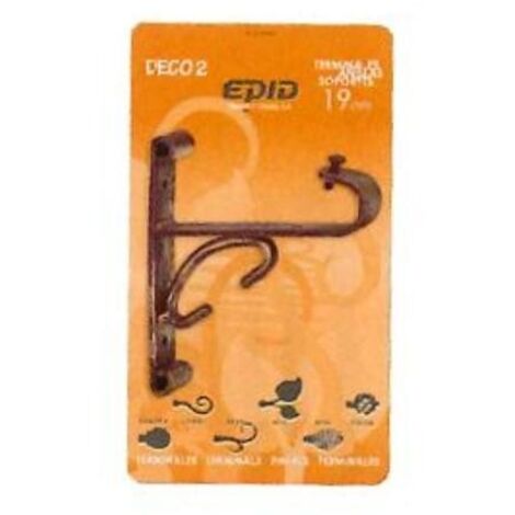 Soporte barra cortina fijo EPID 19 mm burdeos