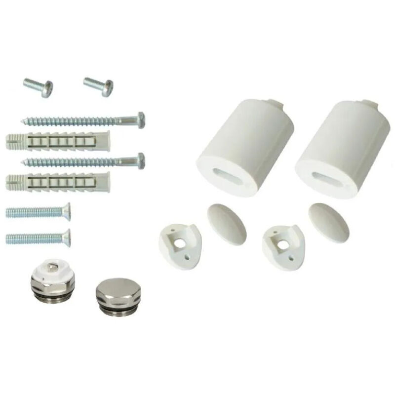

Soporte blanco para el radiador del secador de toallas