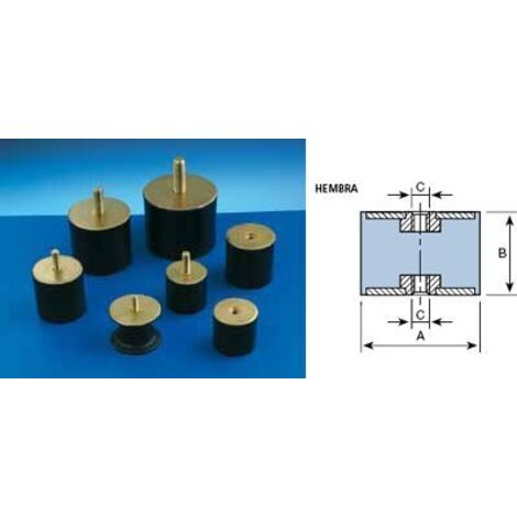 SOPORTE CIL HEMBRA M-8 - 25X22 MM